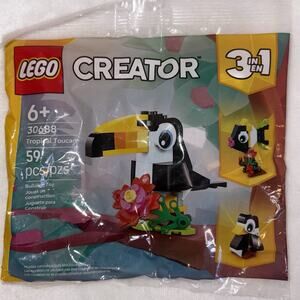 LEGO Tropical TOUCAN Bird Parrot Creator 3 in 1 GWP Polybag 30688 New Sealed
